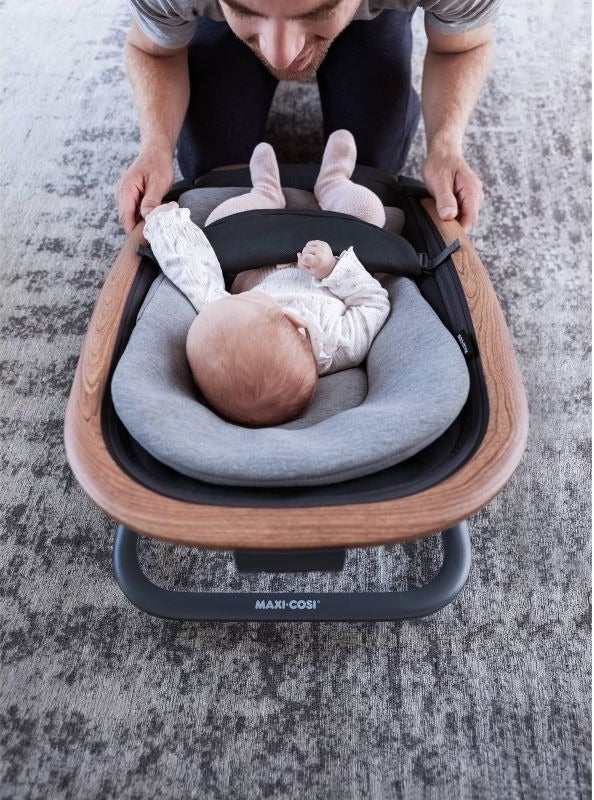 Child in a bouncer