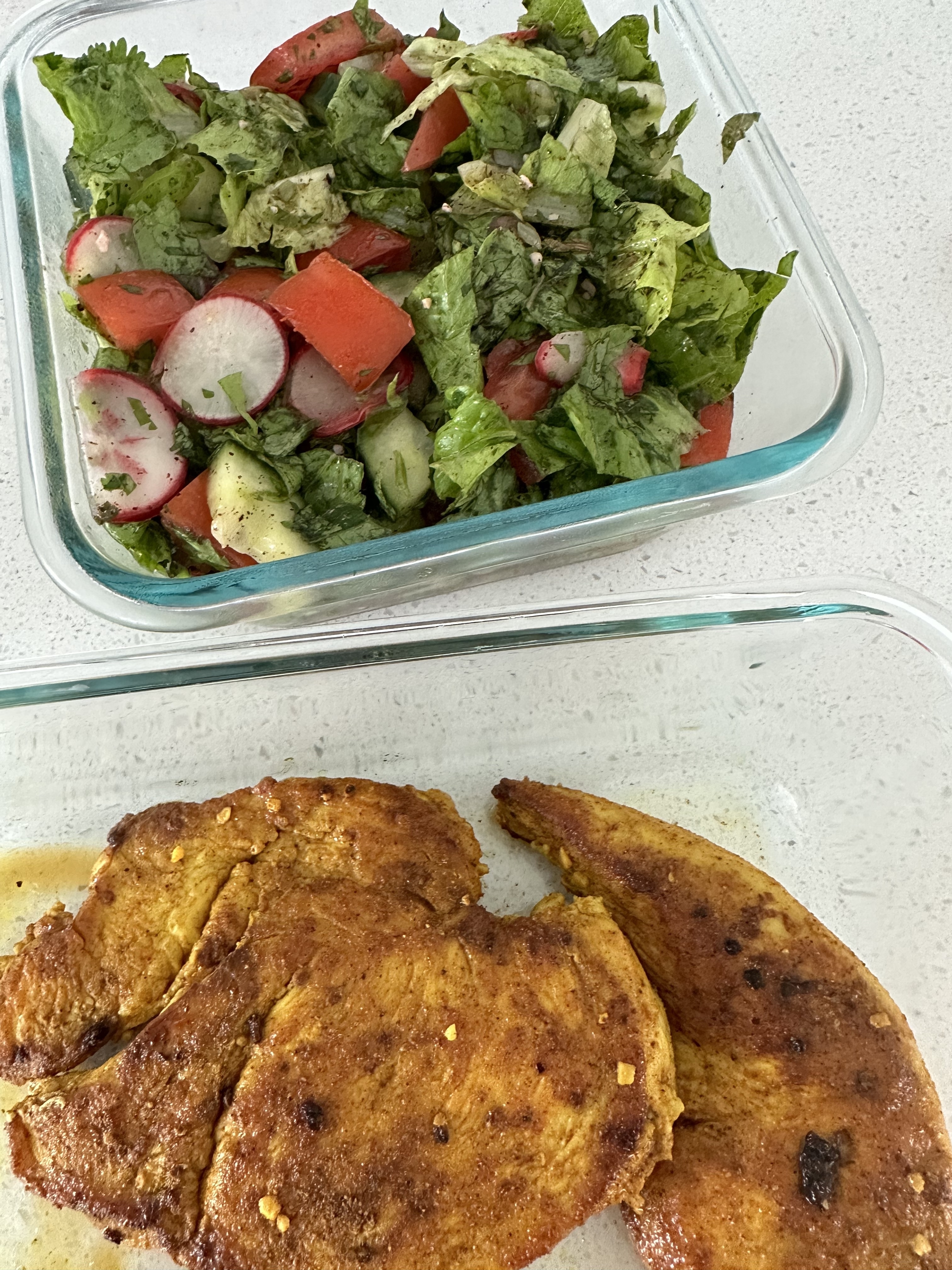 leftover chicken and salad