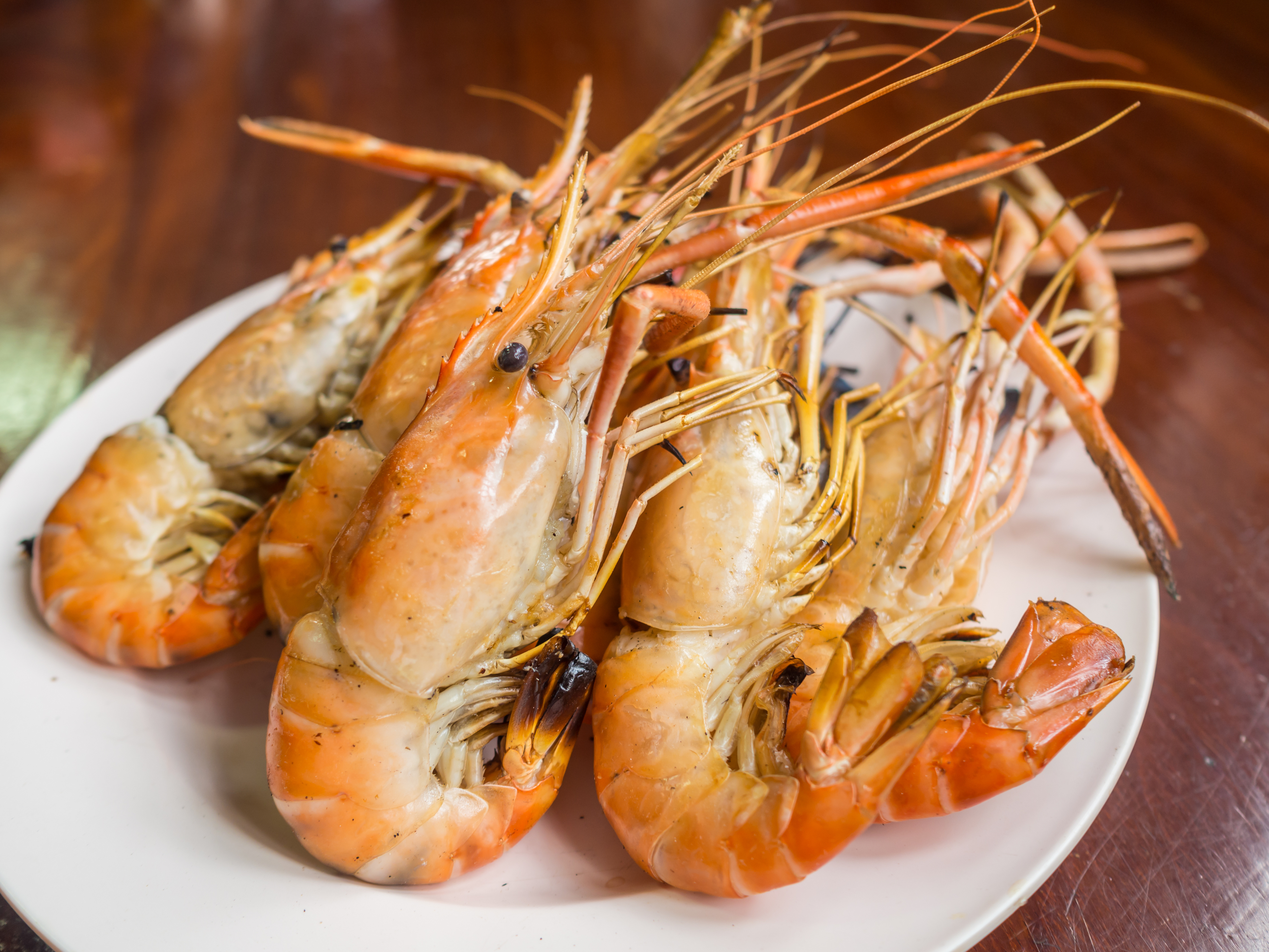 head and tail on cooked shrimp
