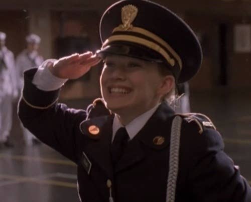 cadet kelly saluting