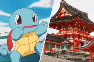 Squirtle and Byōdō-in Temple