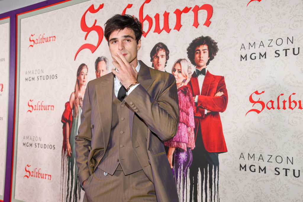 jacob at the premiere for his movie saltburn