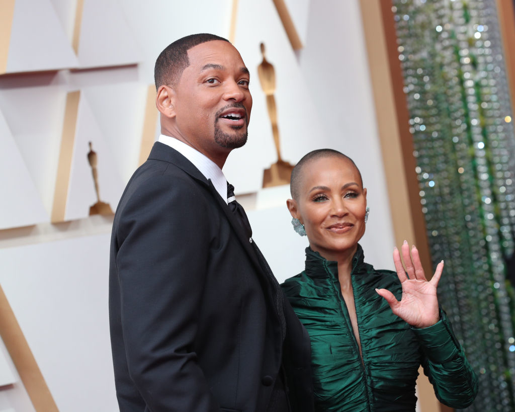 closeup of will and jada at an evetn