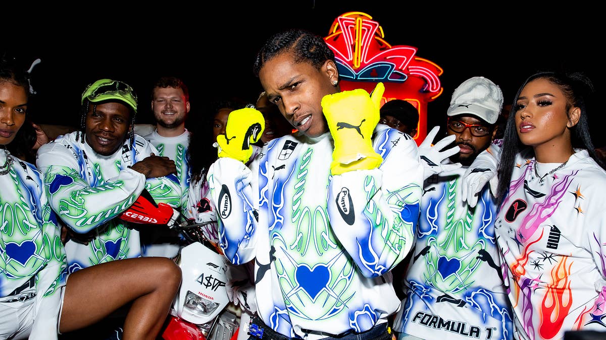 ASAP Rocky turned an abandoned gas station into the hottest destination during F1 weekend in Las Vegas to debut his first Puma x F1 apparel collection.