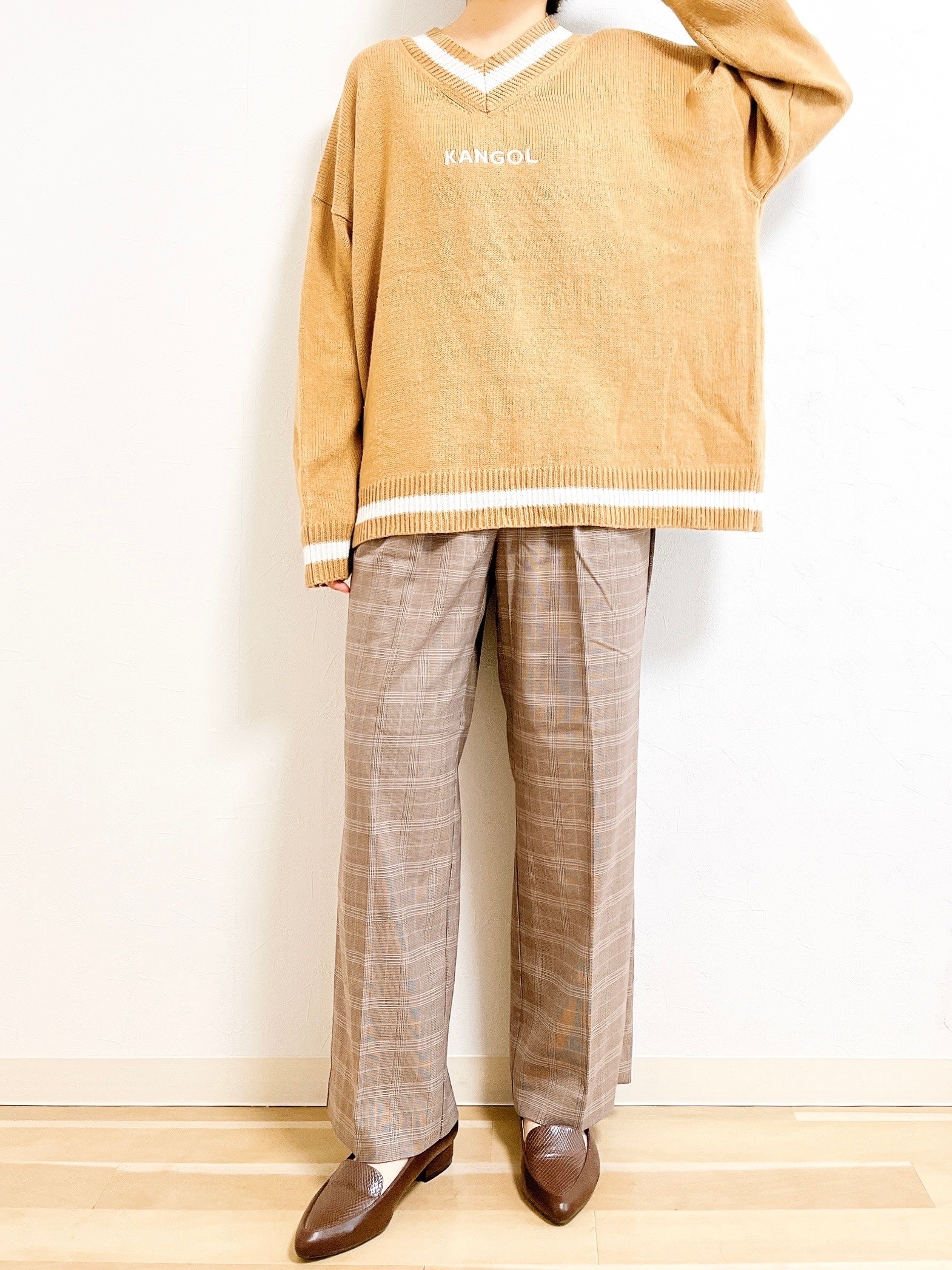 GLOBAL WORK（グローバルワーク）のオススメのパンツ「ウツクシルエットワイド柄／704427」