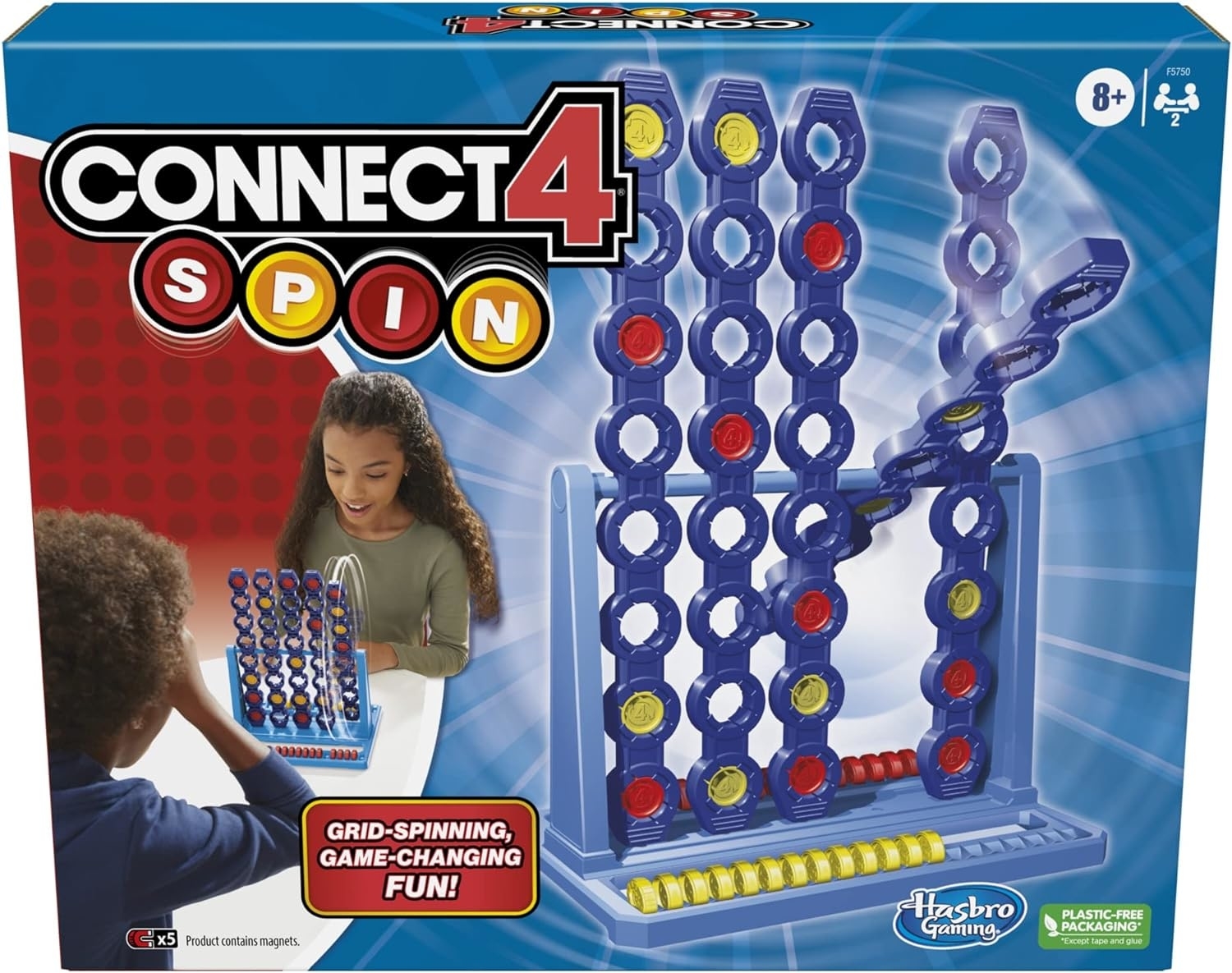 the connect 4 spin game box