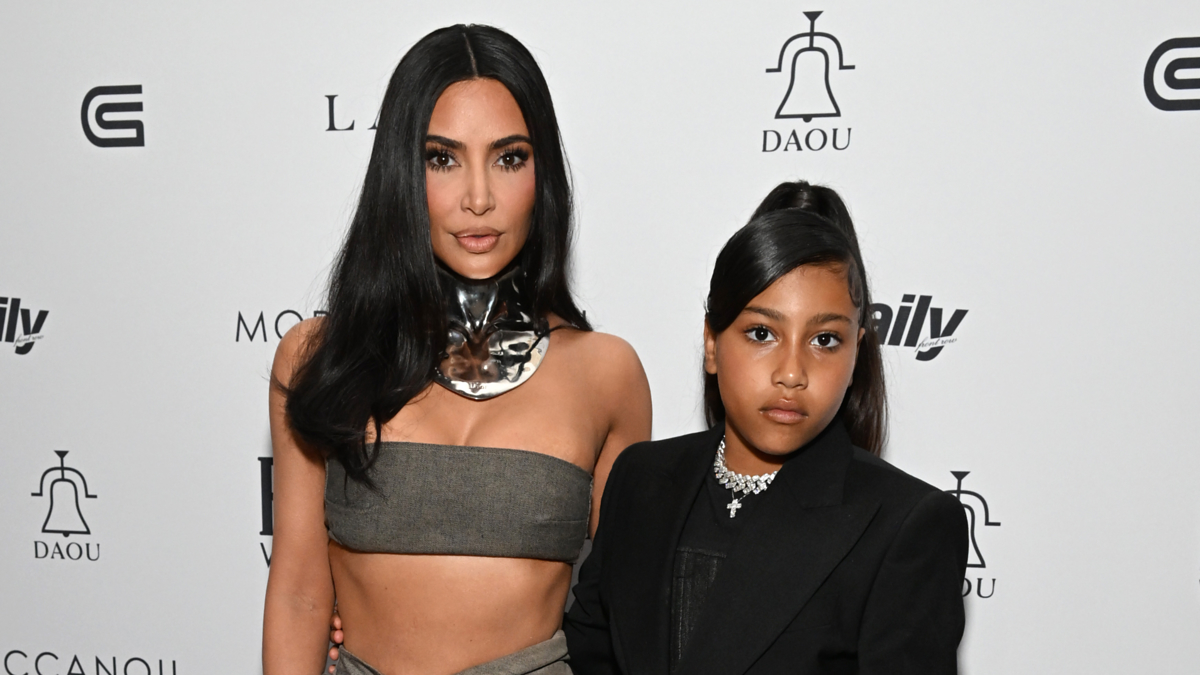 Kanye, North West Support Kim Kardashian on Skims Launch