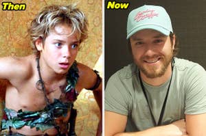 Jeremy sumpter as peter pan side by side with him now