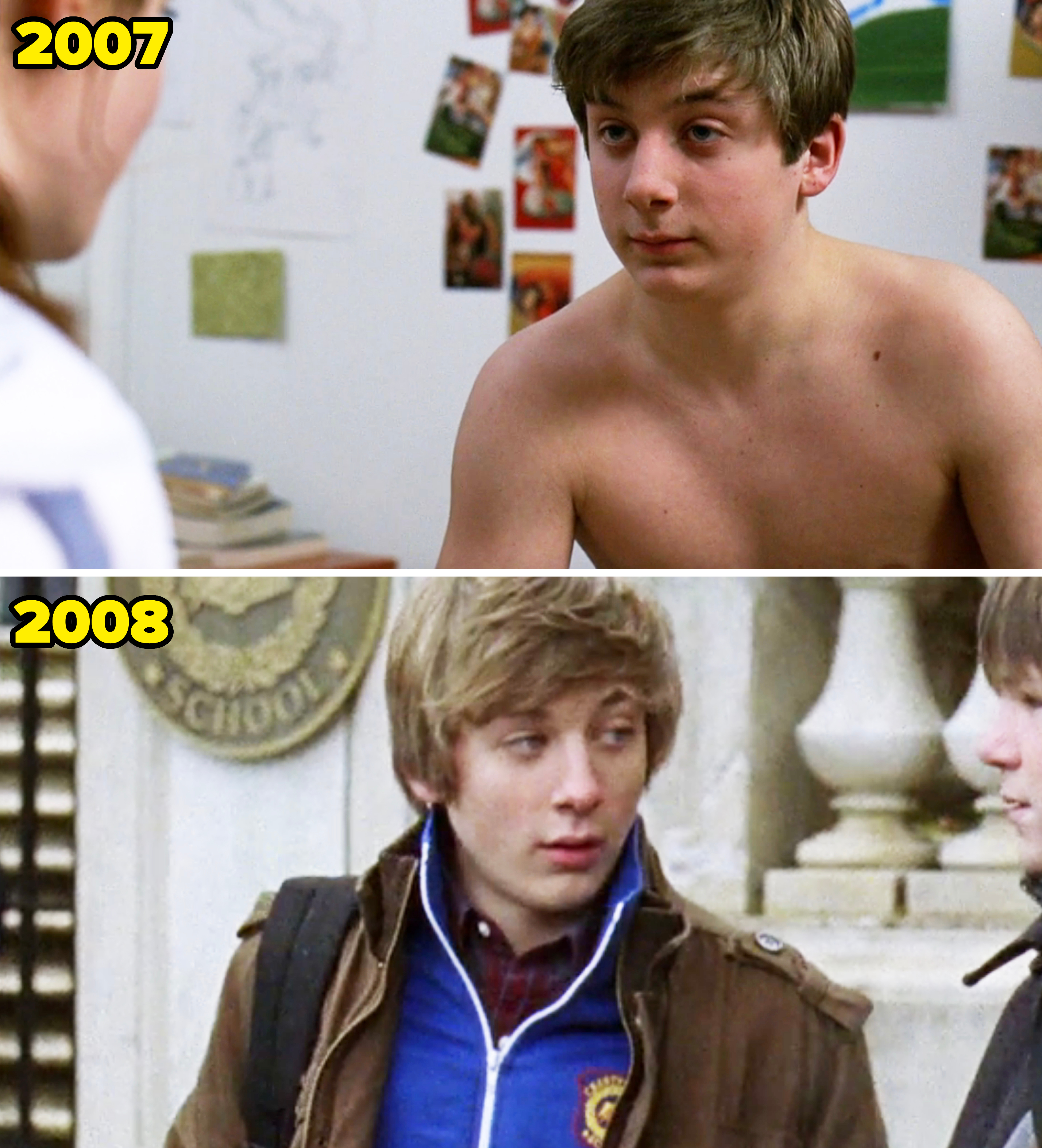 younger him on the show in 2007 and 2008
