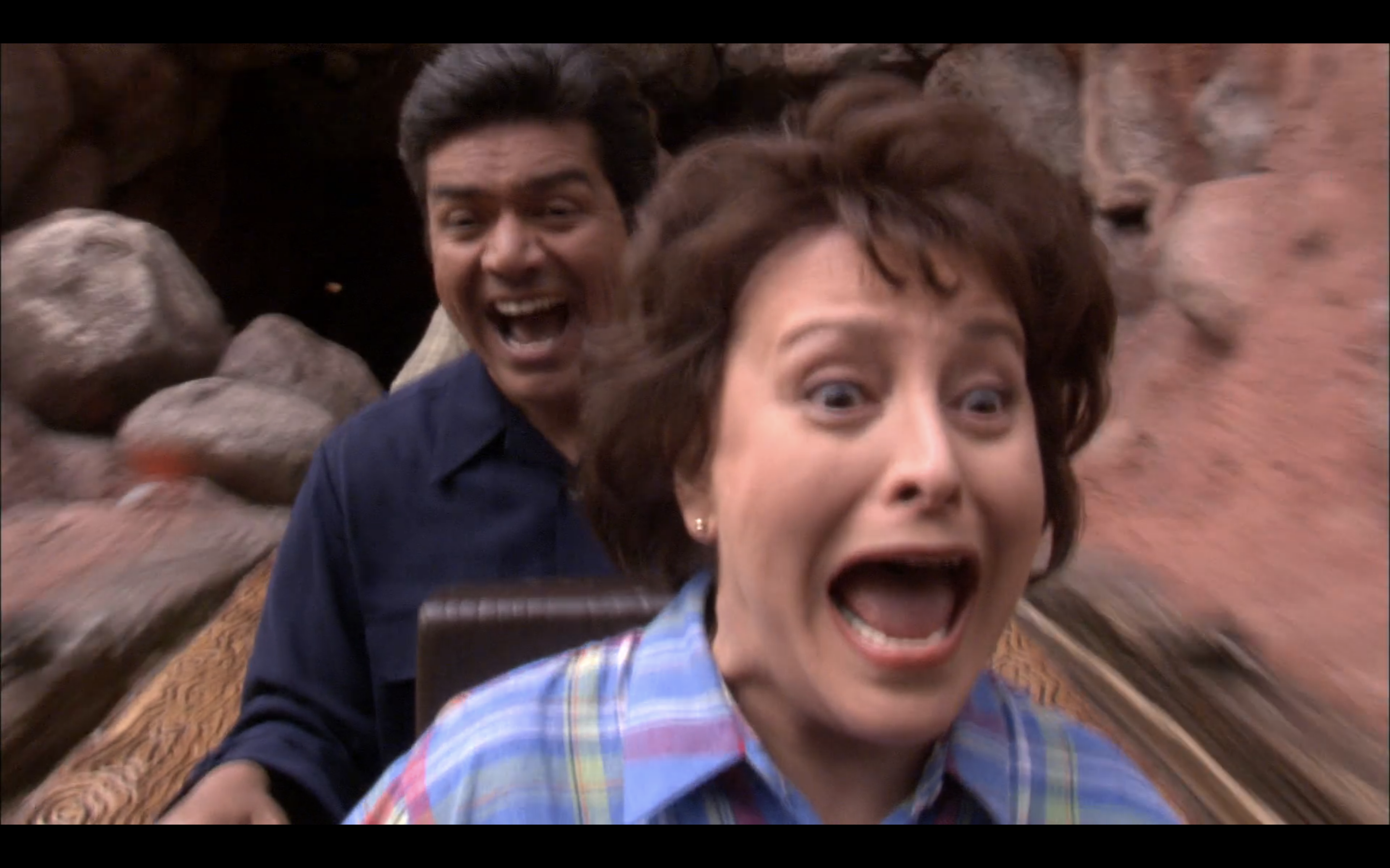 George and Benny Lopez from the show "George Lopez" are at Disneyland