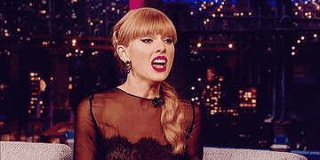 Taylor Swift yells.