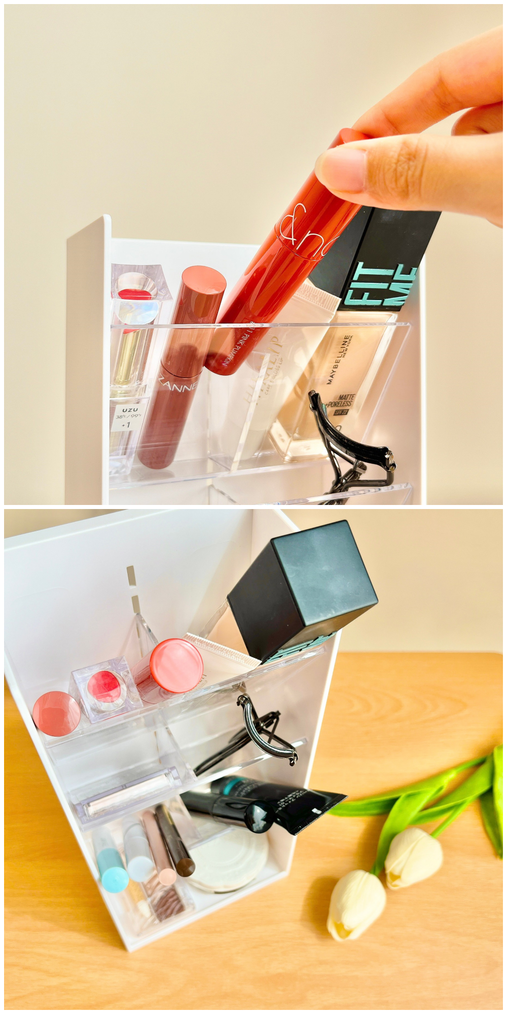 LOFT（ロフト）のオススメのグッズ「コスメ立体収納ケース 4段 ホワイト tower（タワー）」