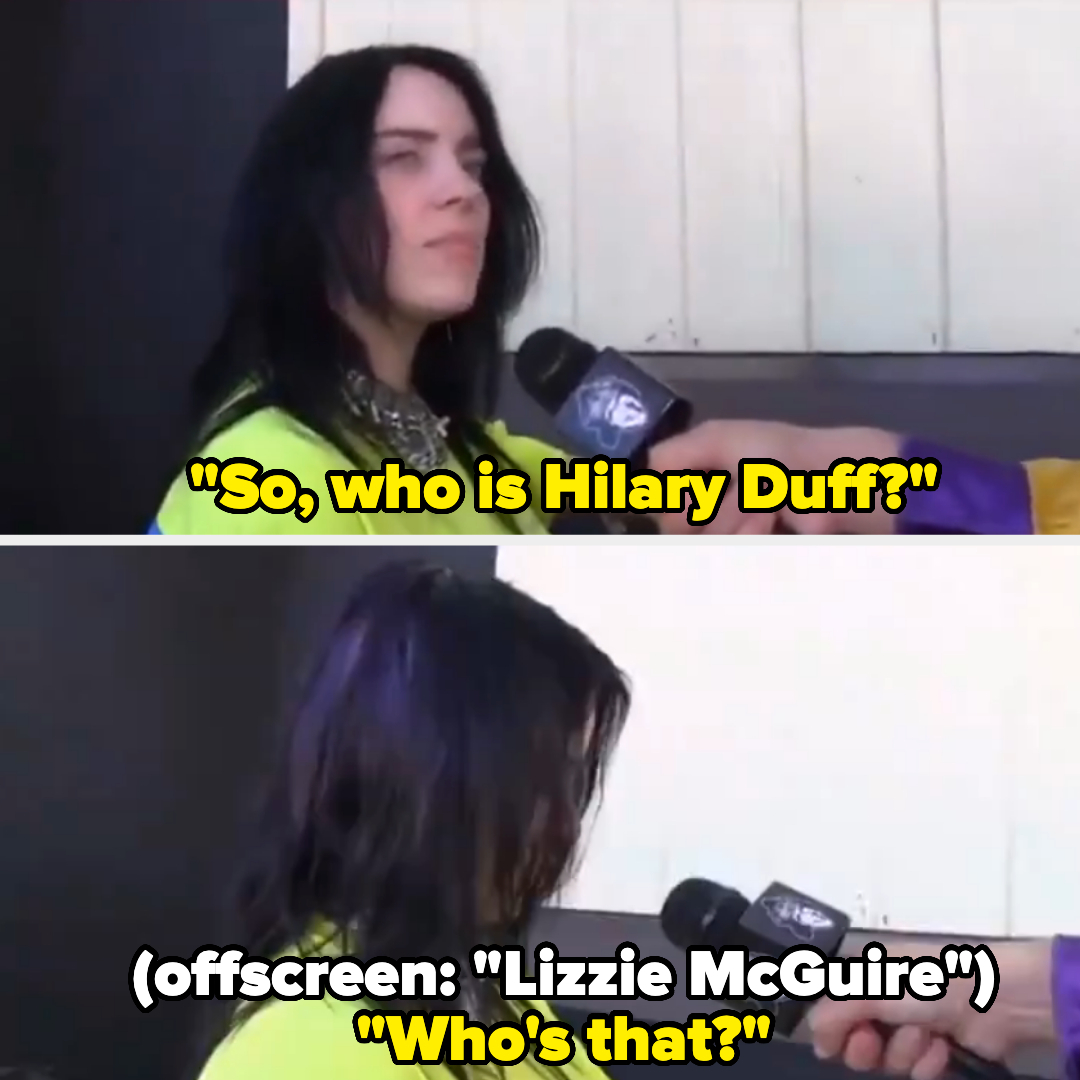 Billie asks who hilary duff is and when she&#x27;s told lizzie mcguire she asks who is that