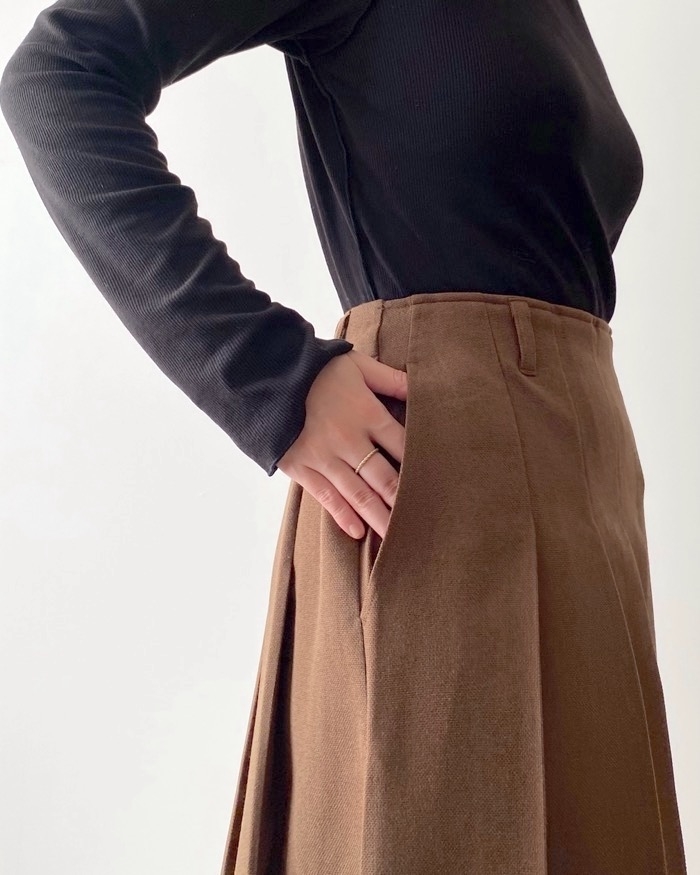 GU(ジーユー)のおすすめスカート「プリーツAラインミディスカート+E」