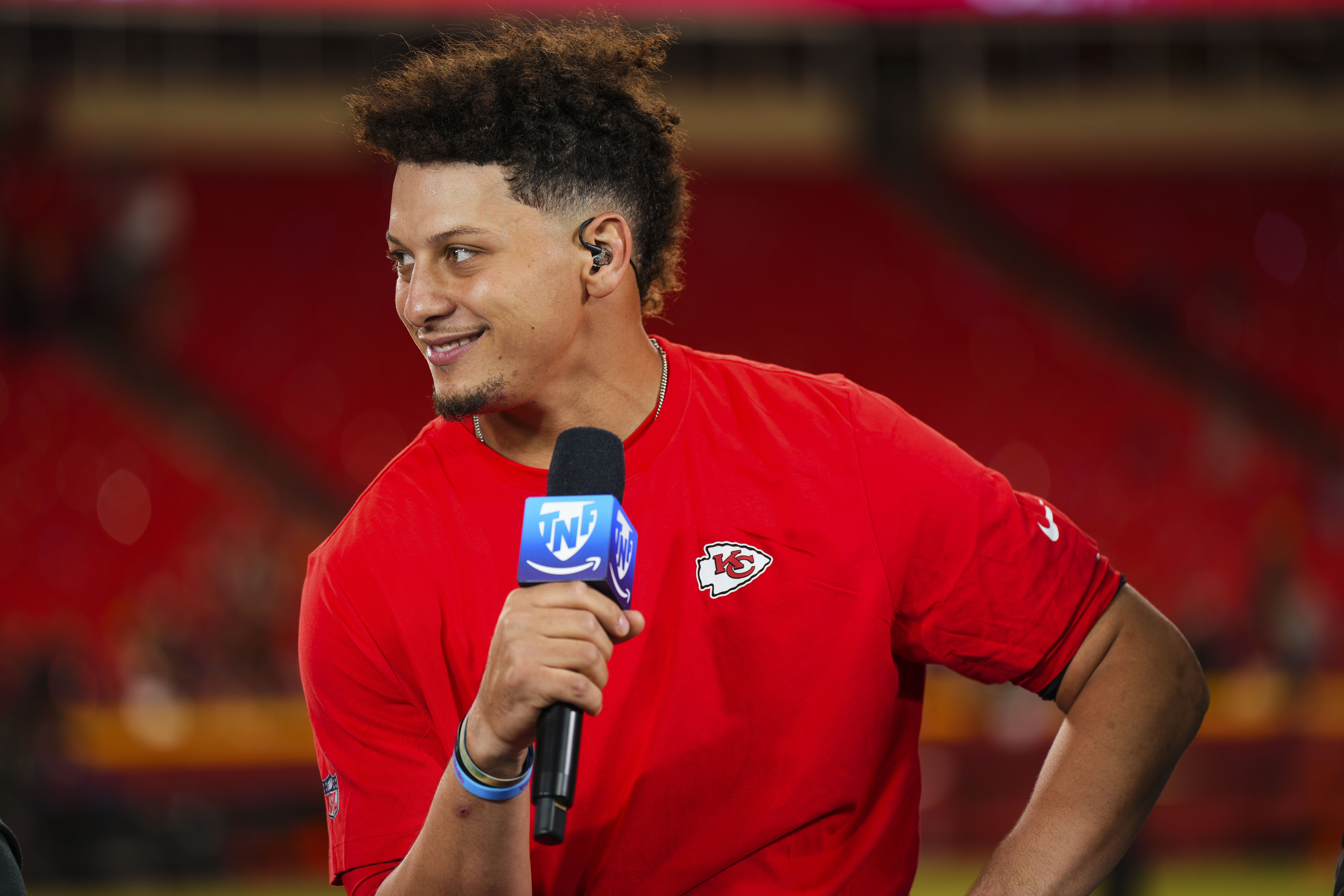 Closeup of Patrick Mahomes