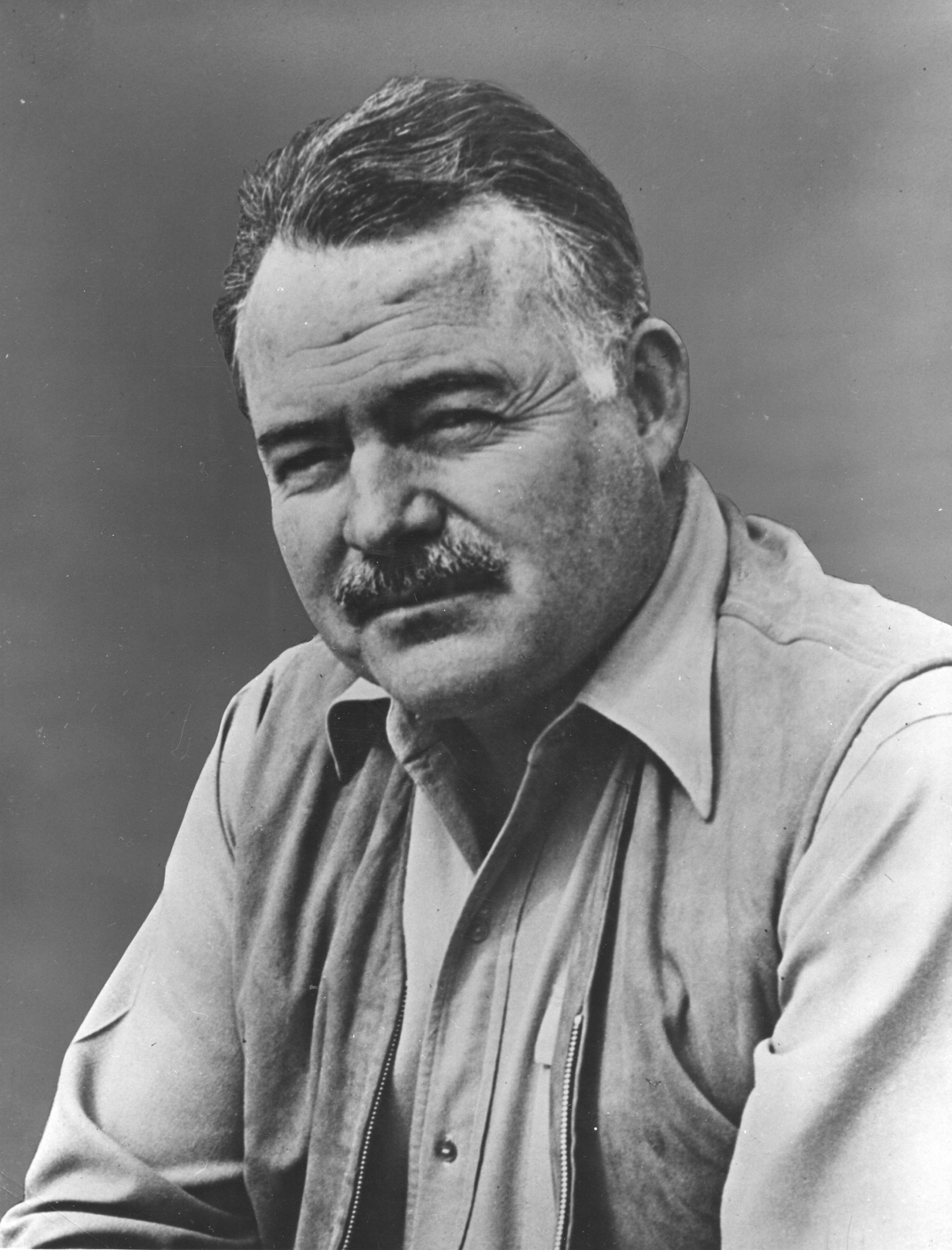 Closeup of Ernest Hemingway