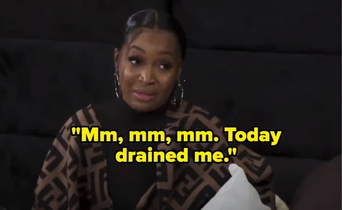 "Today drained me."