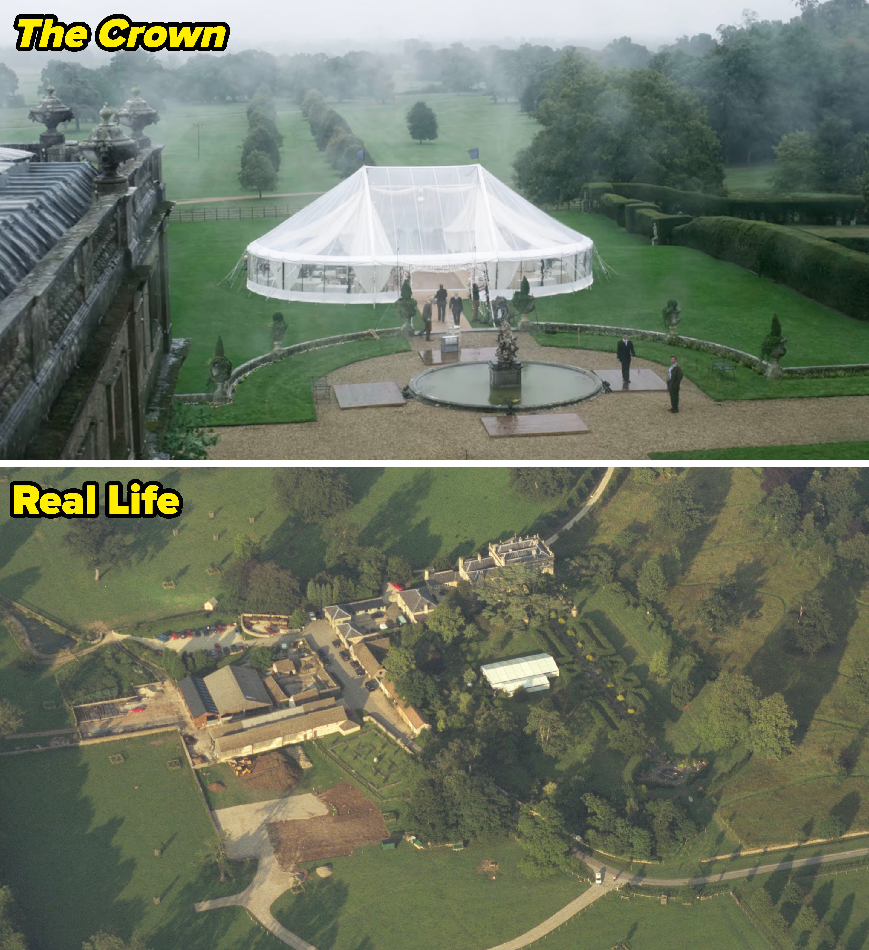 Side-by-sides of Highgrove House