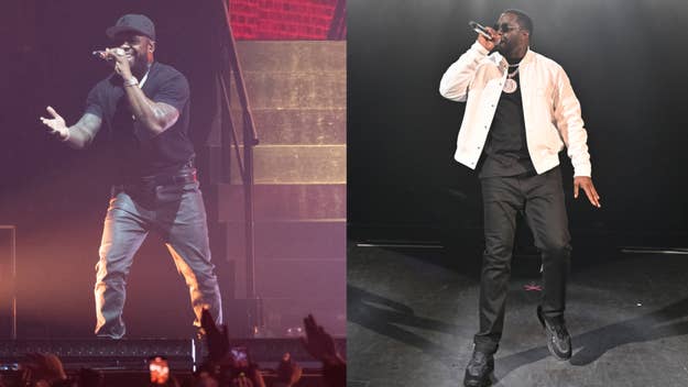 50 cent and diddy pictured performing live