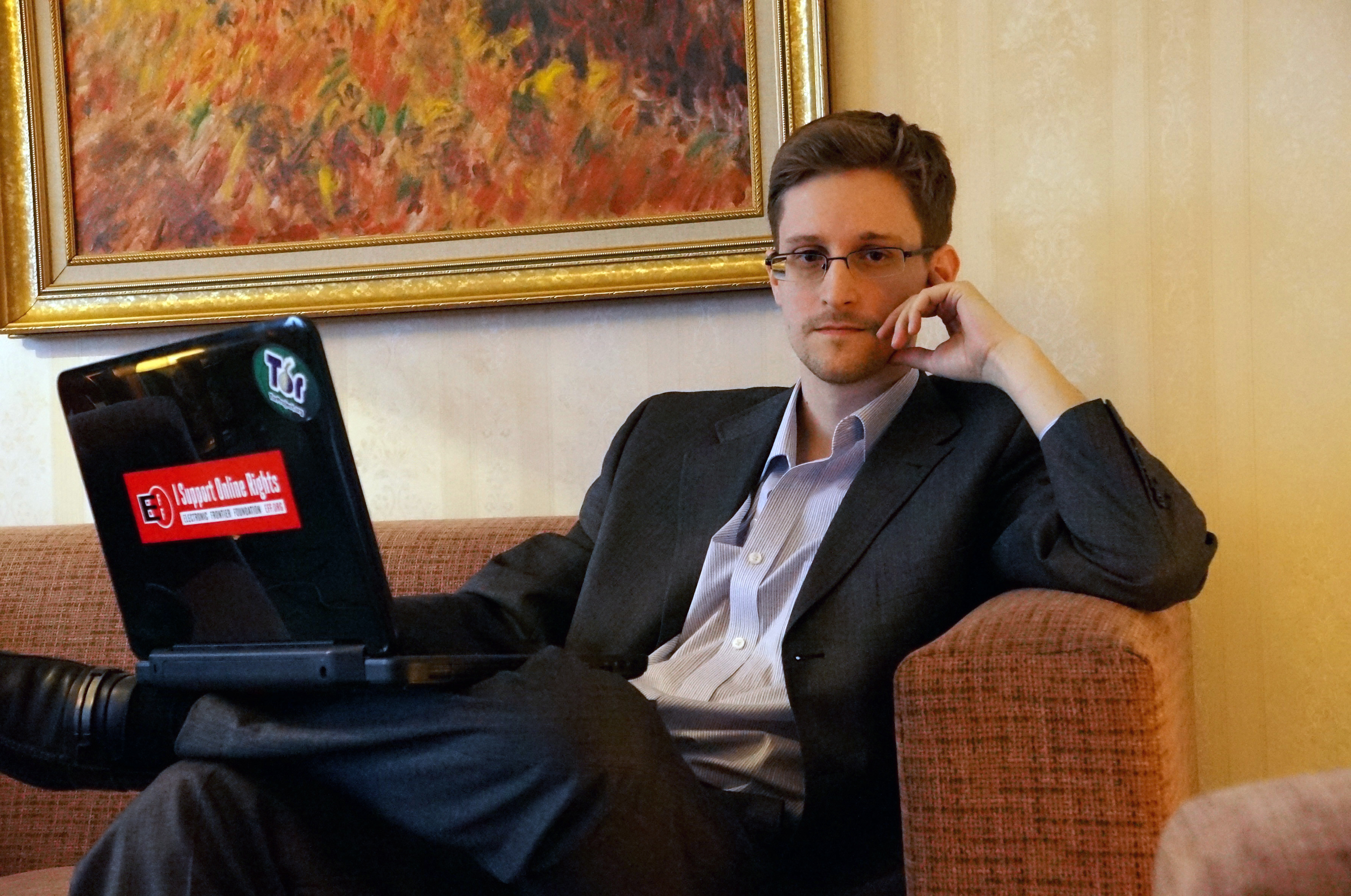 Closeup of Edward Snowden