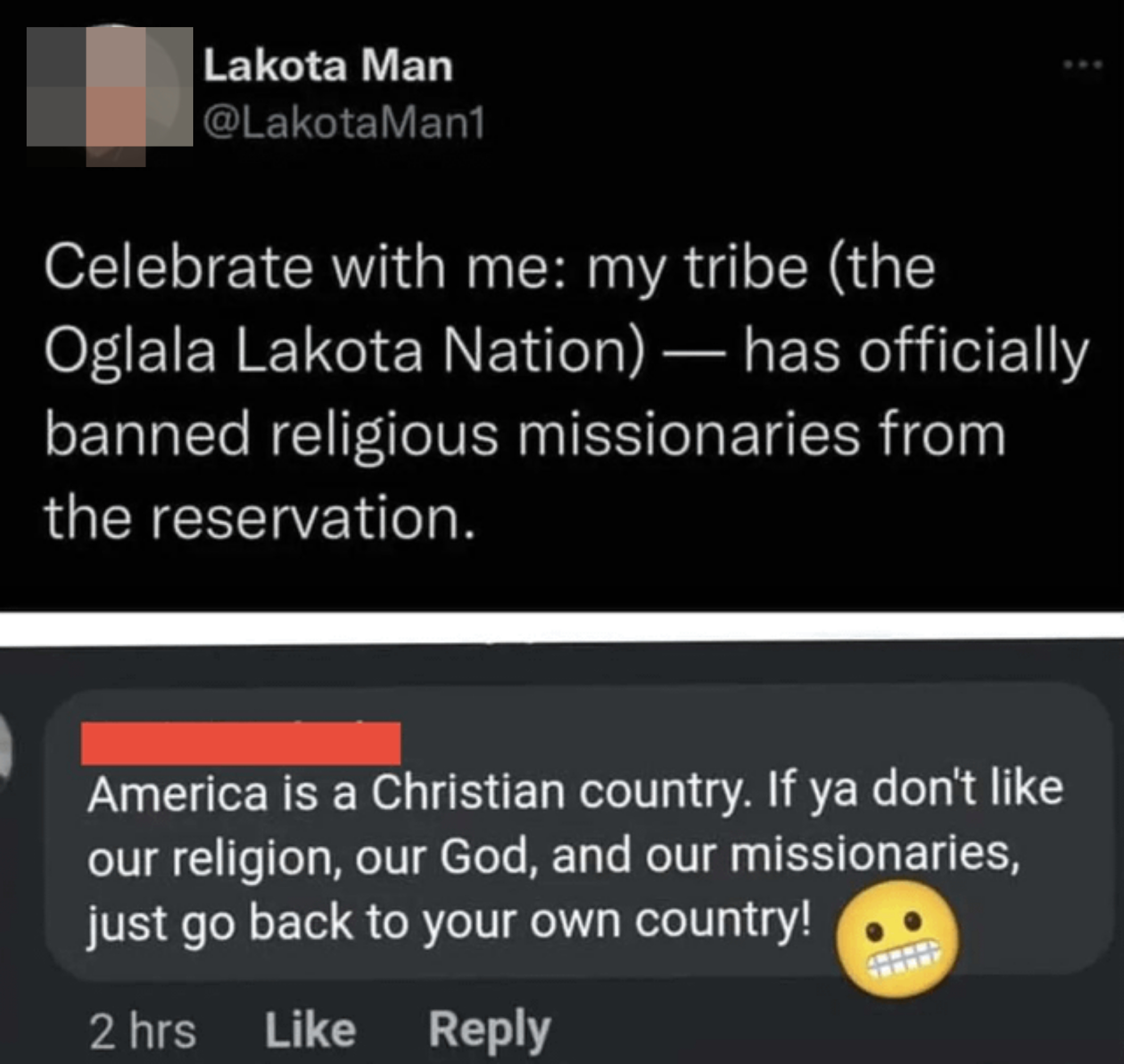&quot;If ya don&#x27;t like our religion, our God, and our missionaries, just go back to your own country!&quot;