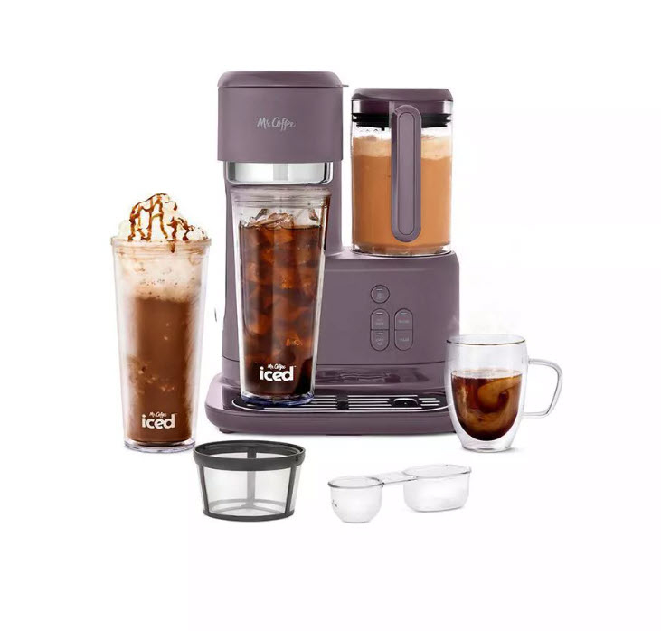 Mr. Coffee frappe maker set with mugs and tumbler