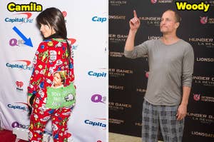 Camila Cabello on the red carpet vs Woody Harrelson on the red carpet