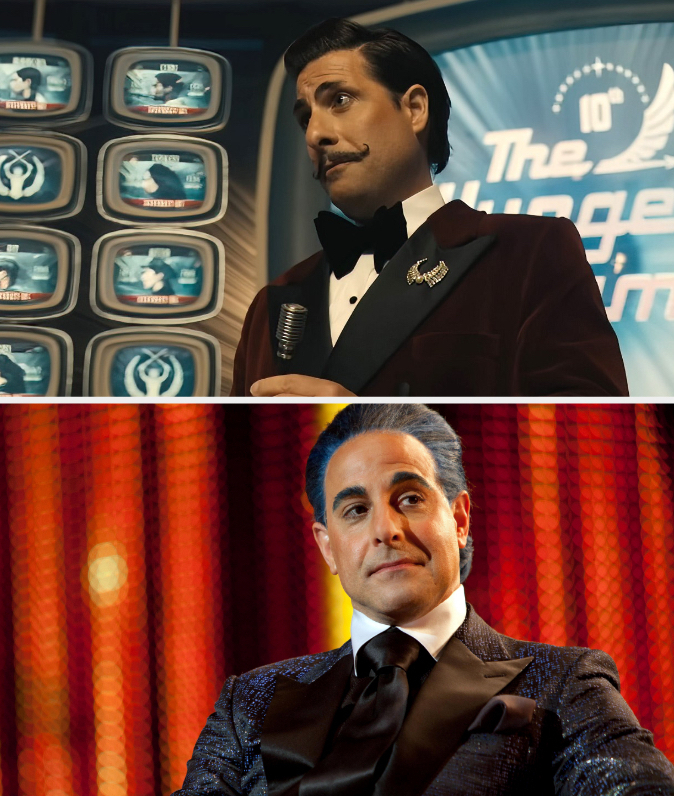 Side-by-side of Lucky and Caesar Flickerman