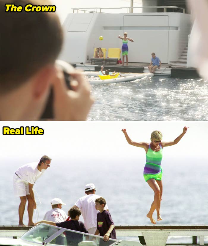Side-by-sides of Diana and her kids on vacation