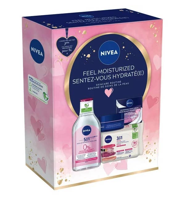 feel moisturized nivea skincare routine box