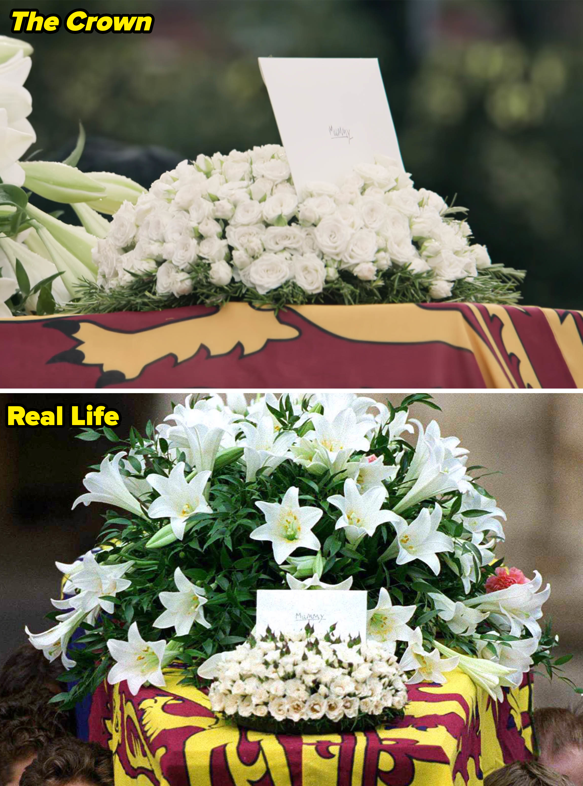 Side-by-sides of Princess Diana&#x27;s coffin