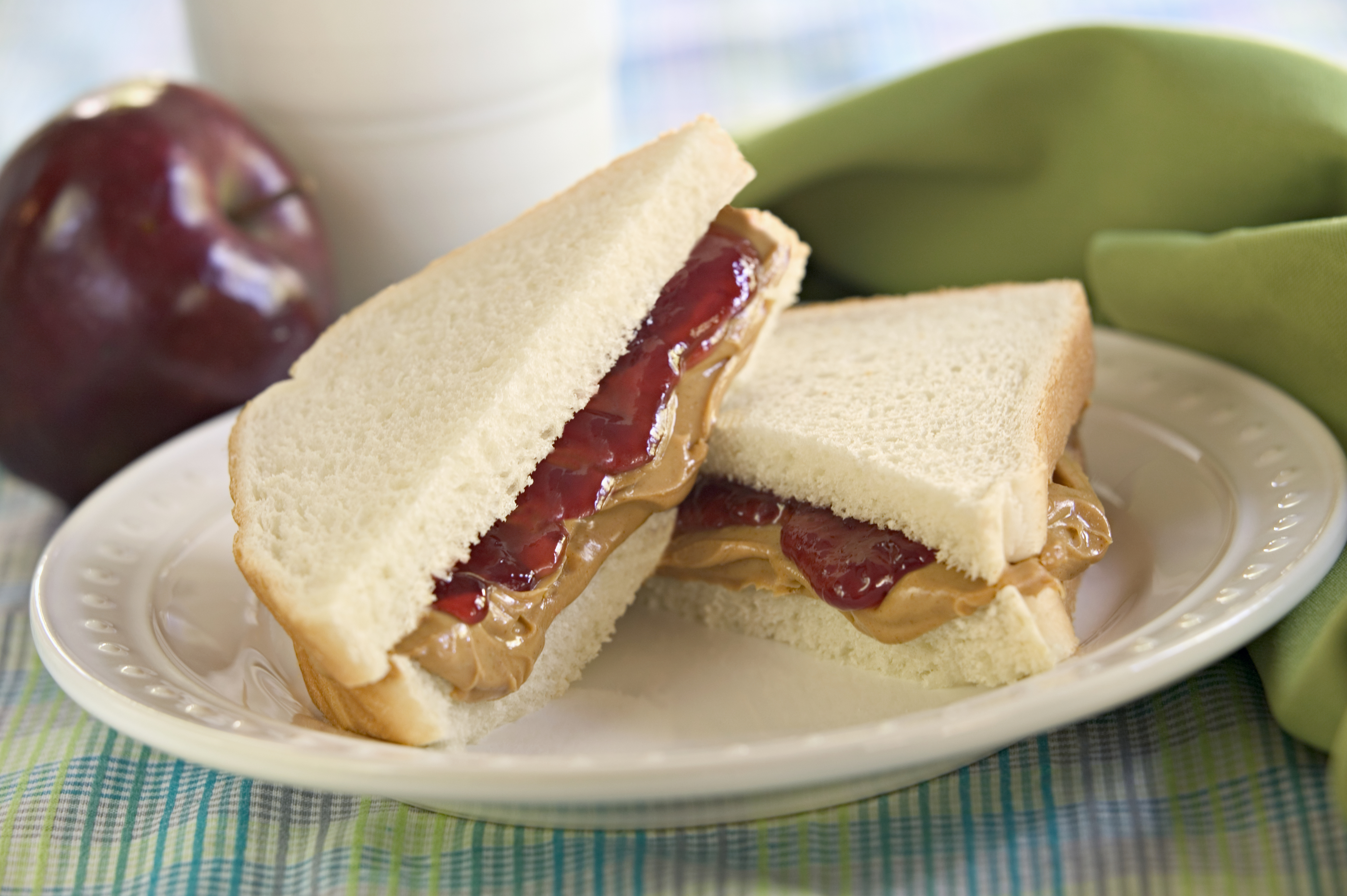 a peanut butter and jelly sandwich
