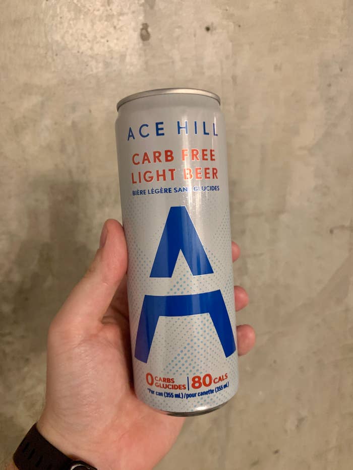 can of ace hill carb free light beer