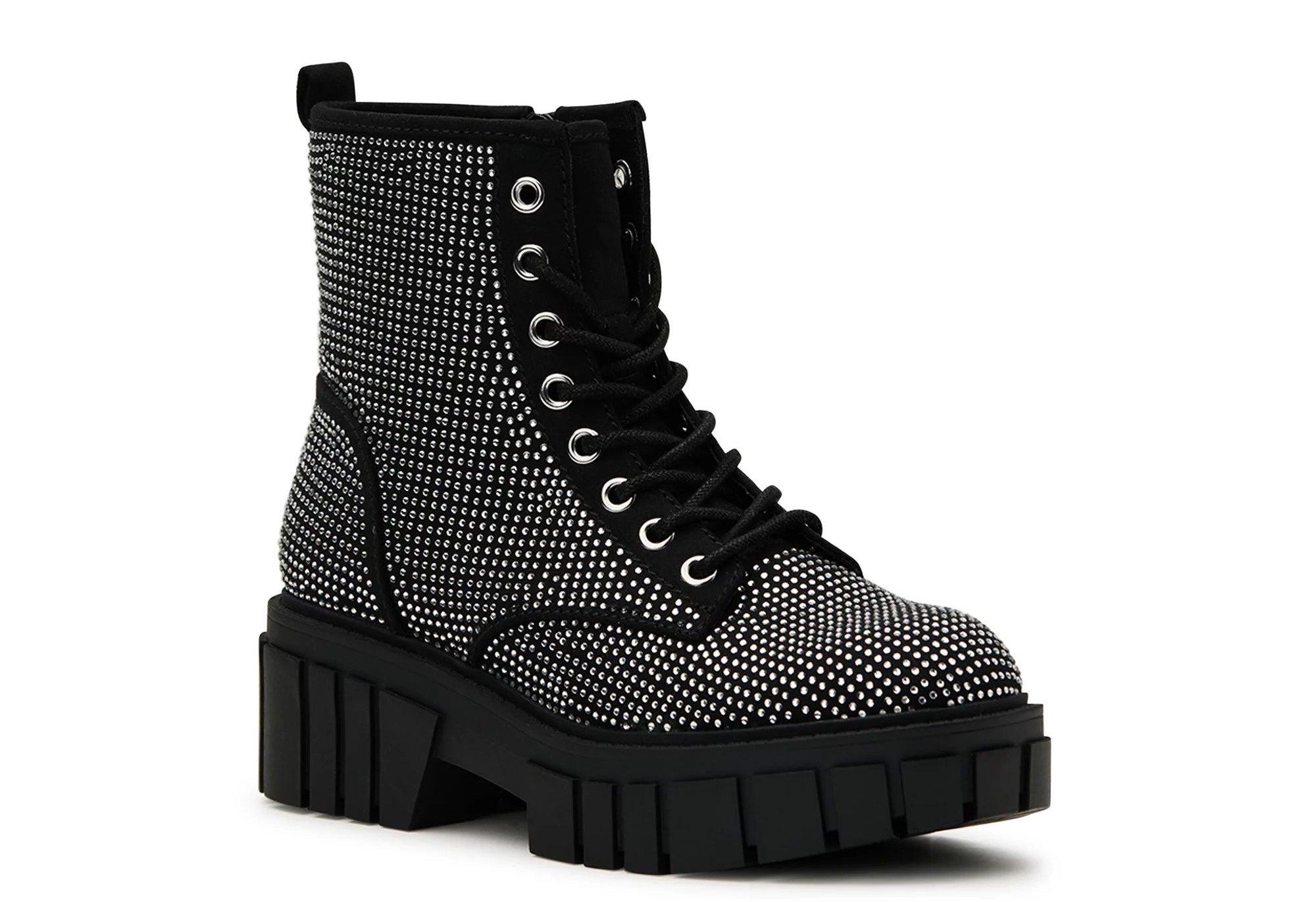 The black lace-up boot with a chunky sole