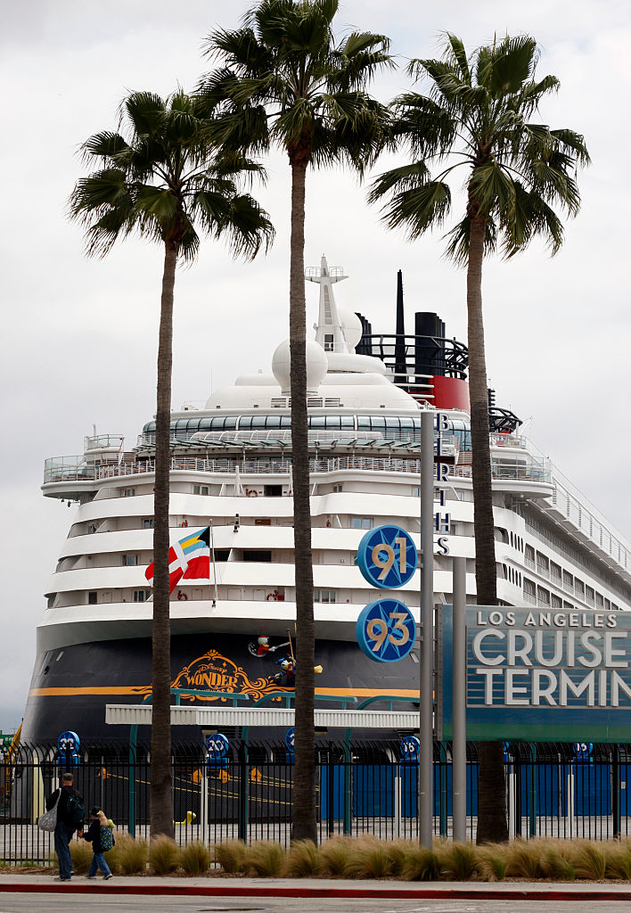 A Disney Wonder cruise ship