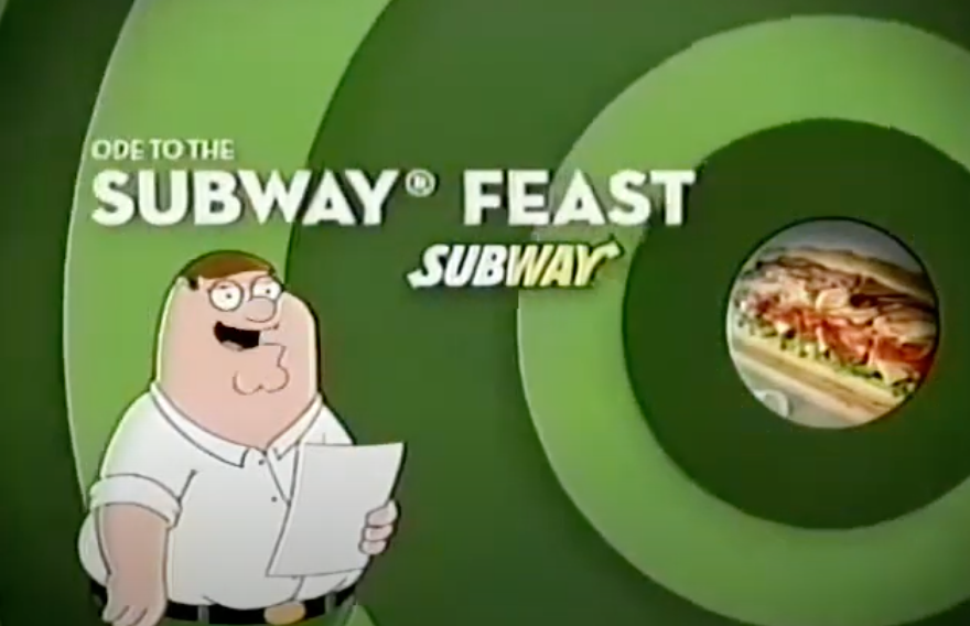 Peter on Subway commercial