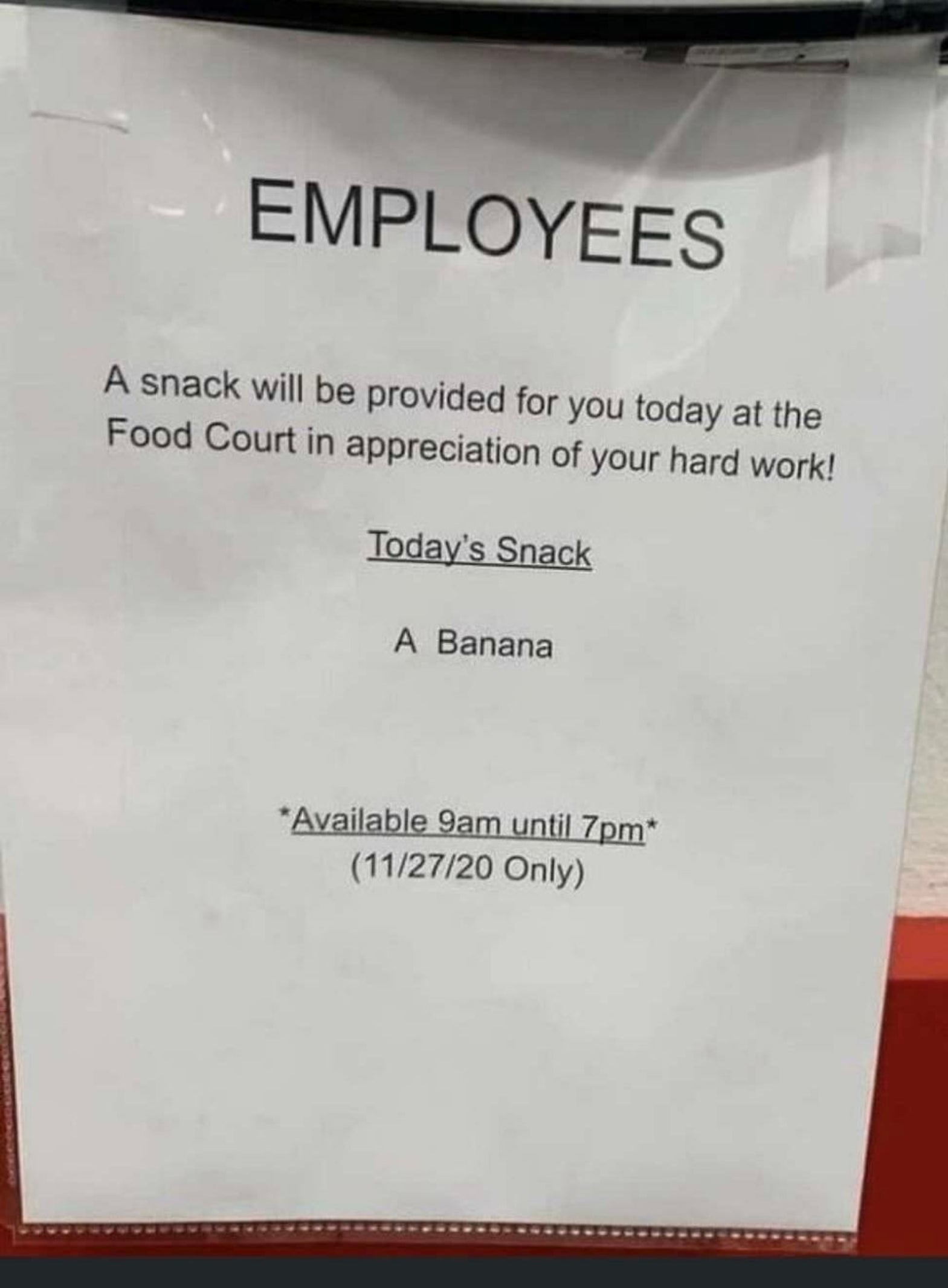 "A banana"