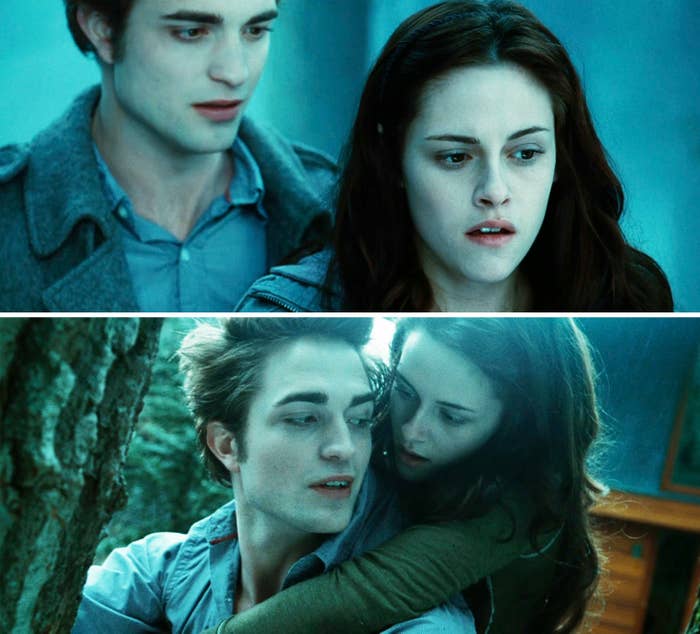 closeups of bella and edward in the film