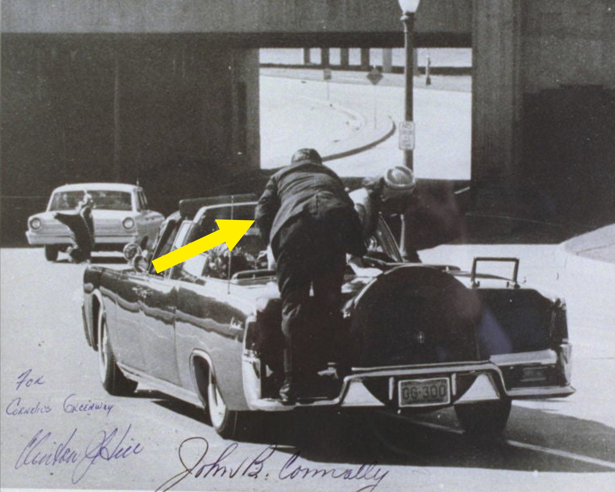 JFK's car as Hill Clint climbs in