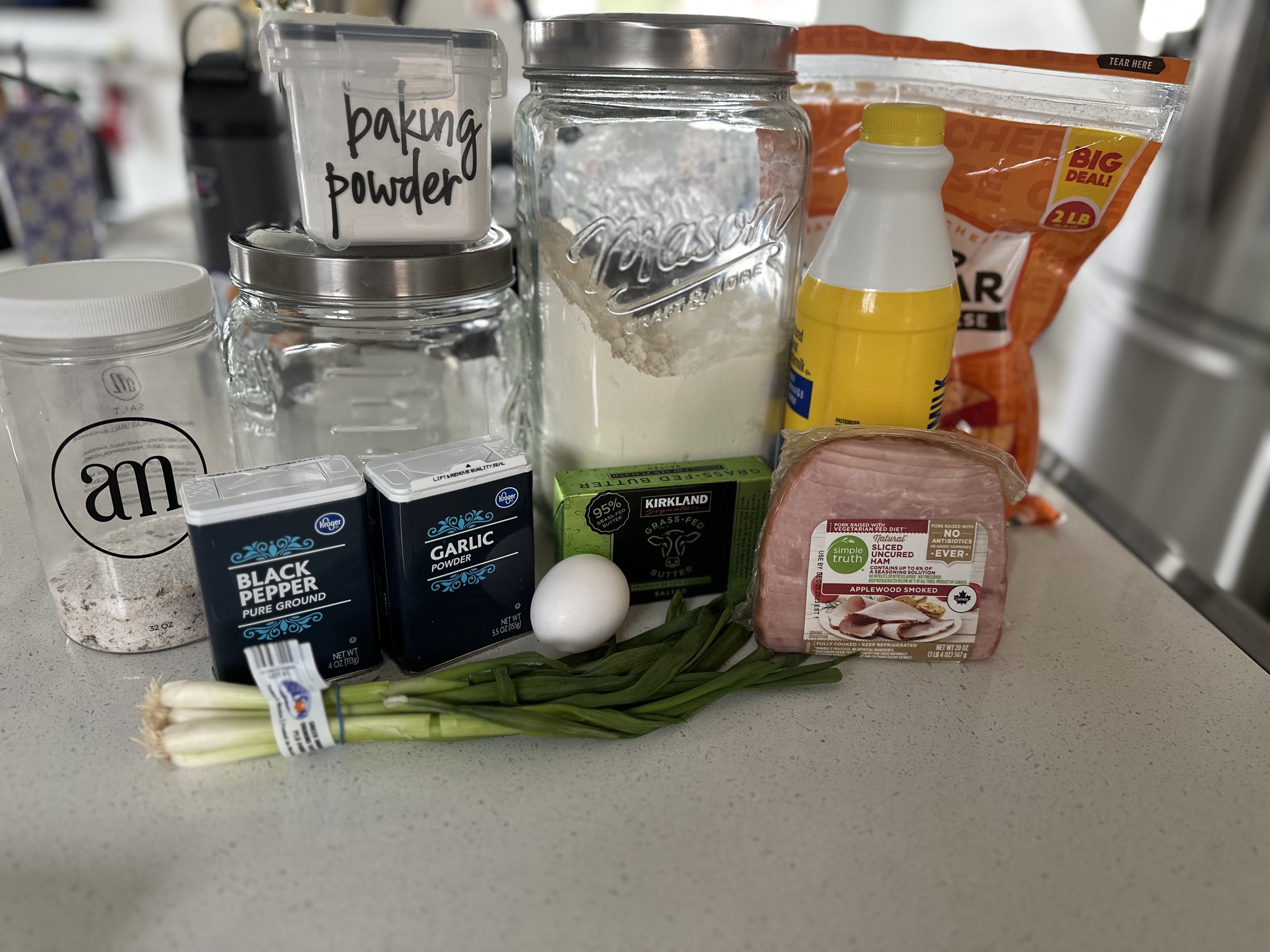 ingredients for scones on the counter