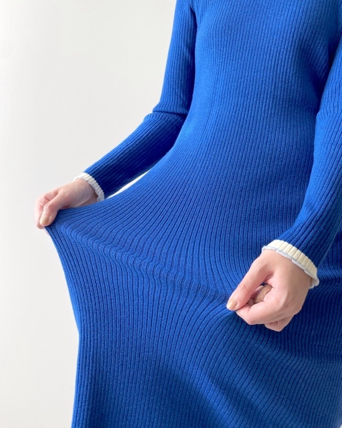 UNIQLO（ユニクロ）のおすすめワンピース「リブニットワンピース（長袖）」