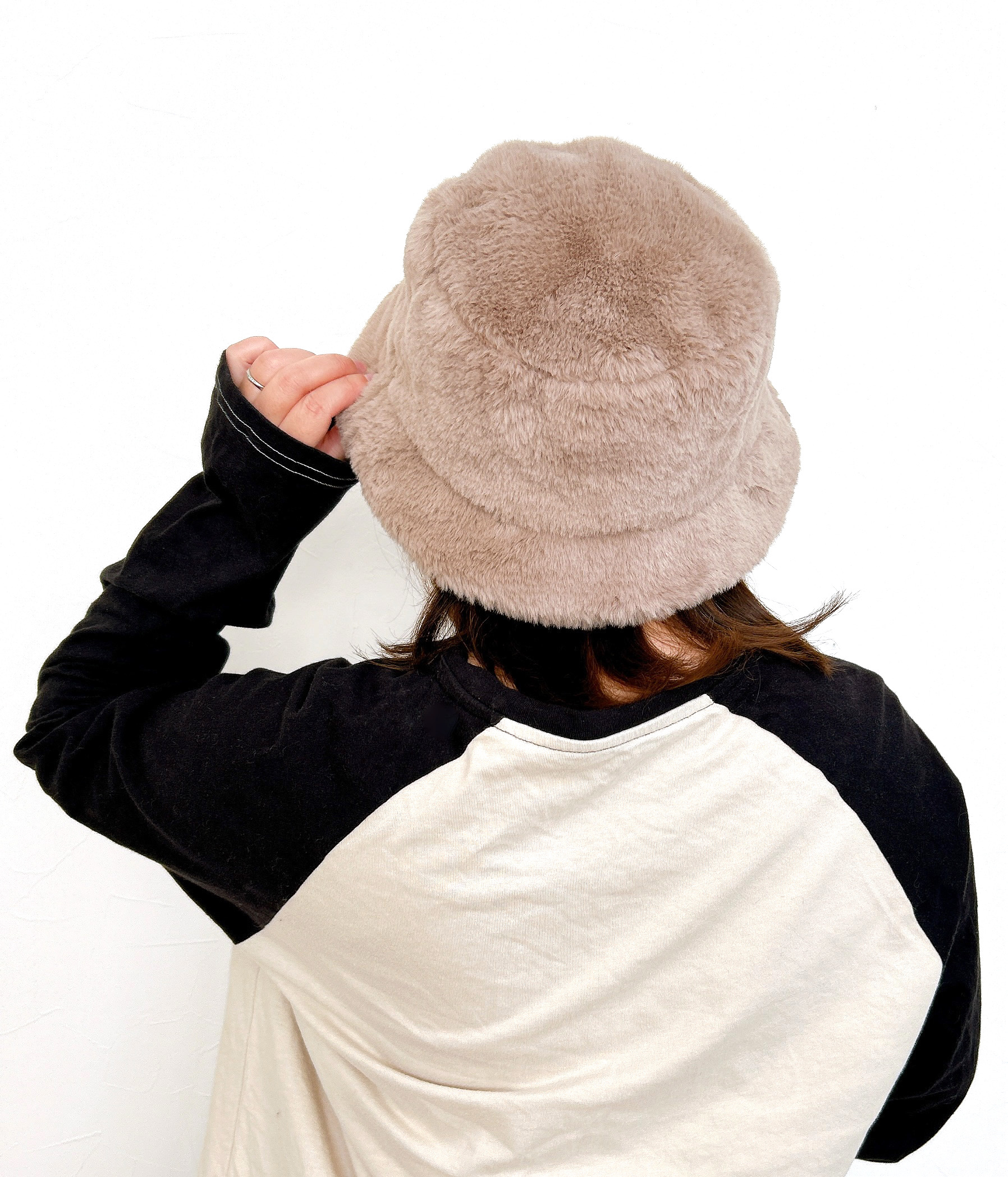 しまむらのオススメ帽子「エコファーバケットハット（MUMU）」