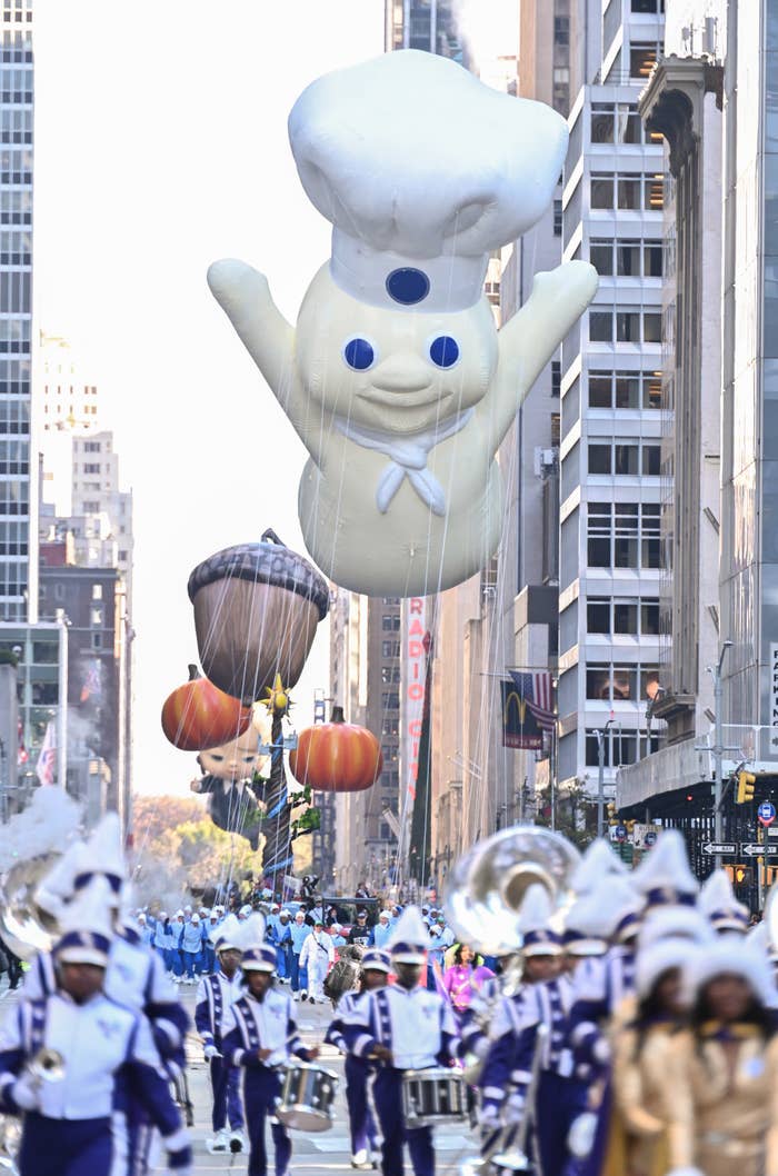 Macy's Thanksgiving Day Parade featuring the Pillsbury Doughboy