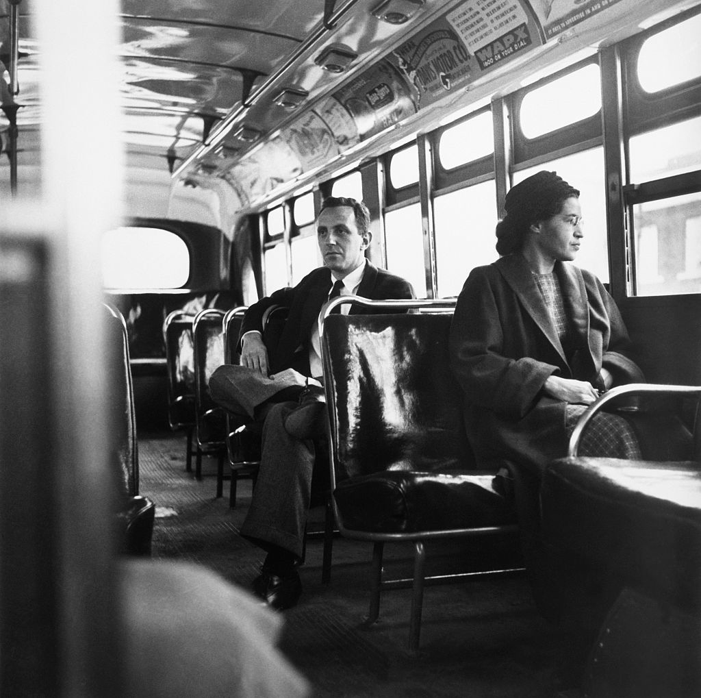 Rosa Parks on a bus