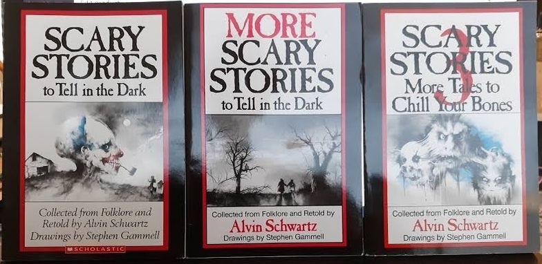 Three Scary Stories to Tell in the Dark books next to one another