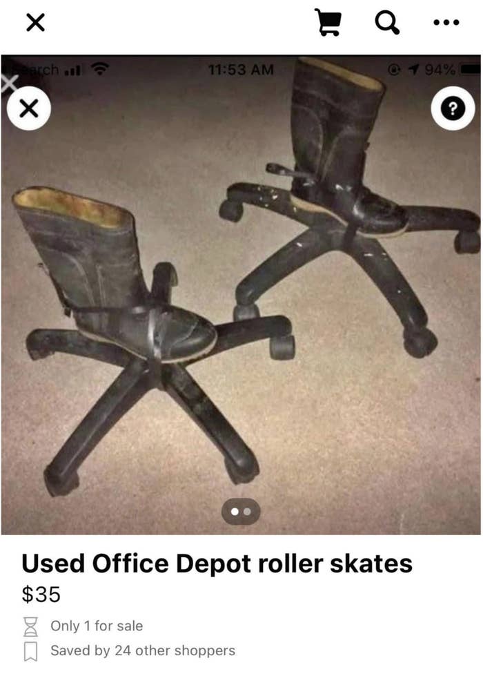 &quot;Used Office Depot roller skates&quot;