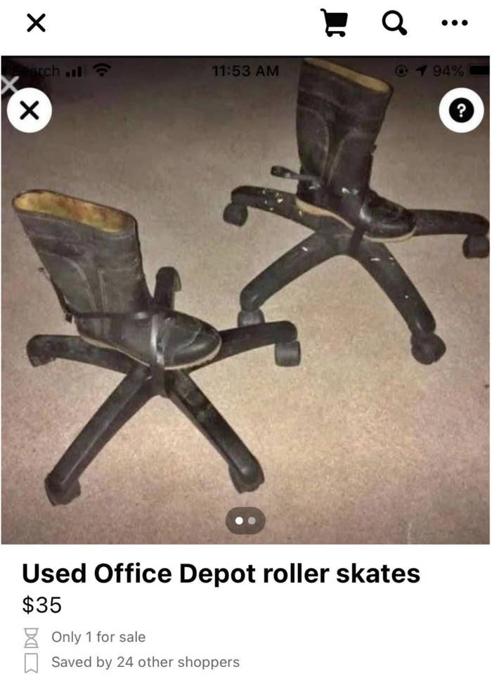 "Used Office Depot roller skates"