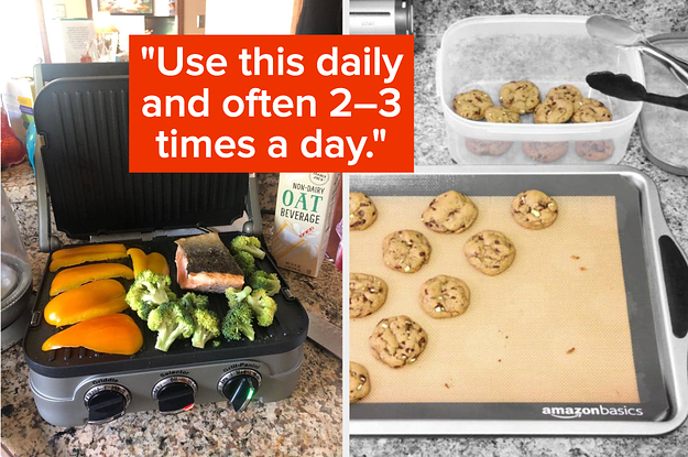 (left) countertop cooker (right) baking mat