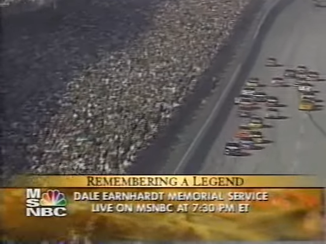 Dale Earnhardt memorial service on TV