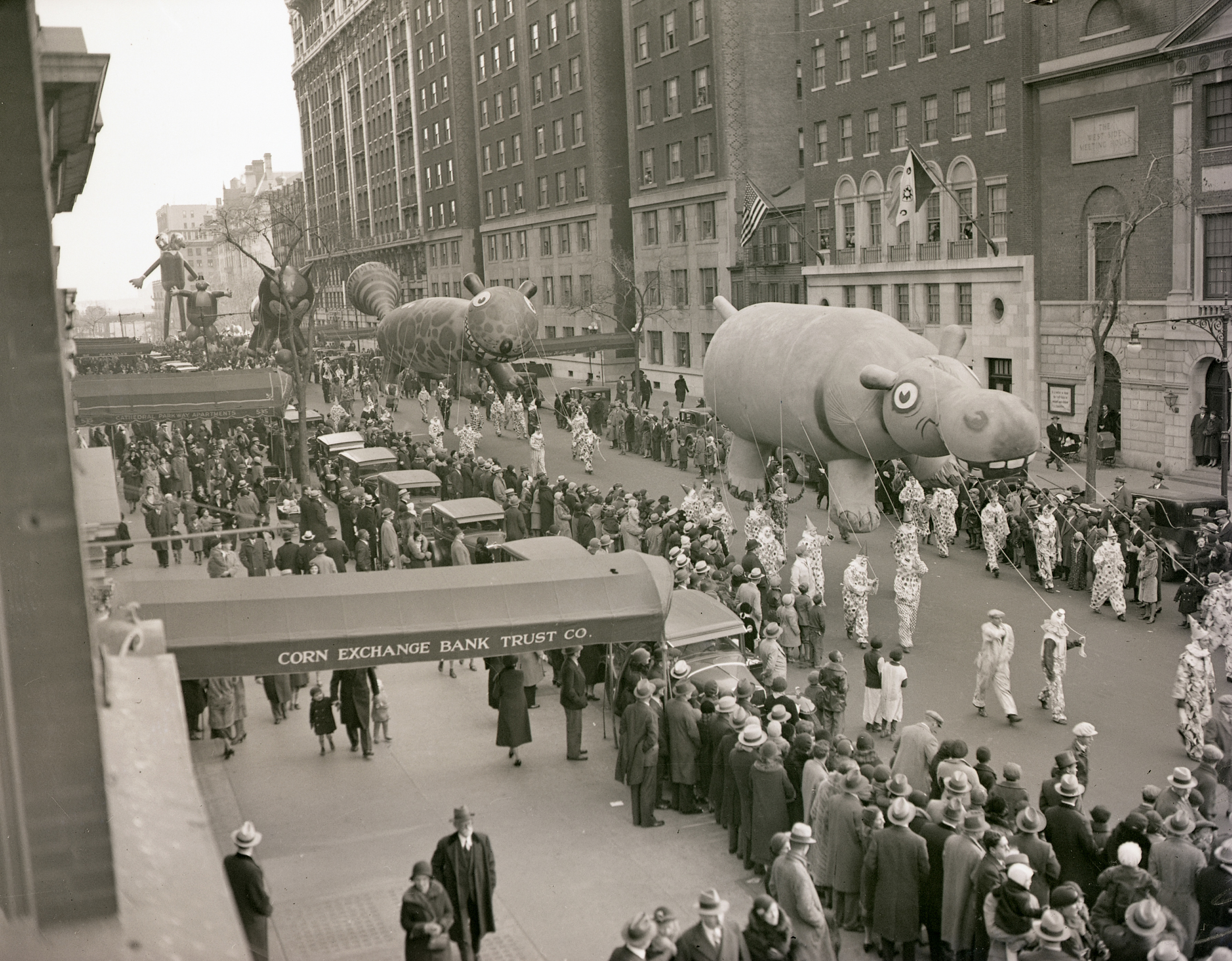 The Macy&#x27;s Parade featuring a hippo balloon